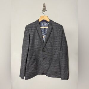Ted Baker London Sports Wool coat Blazer Jacket Lined Gray size 5 XL